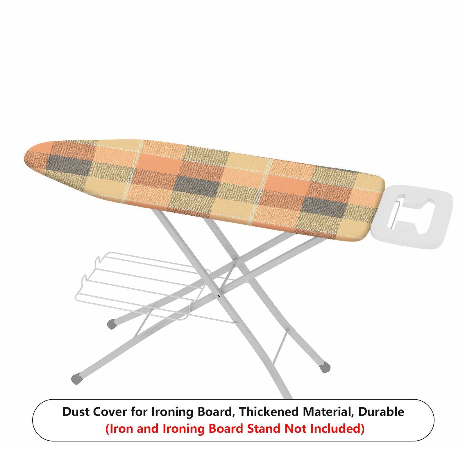 1-Piece Plaid Geometric Neutral  Ironing Board Cover, Universal Size, Without Board