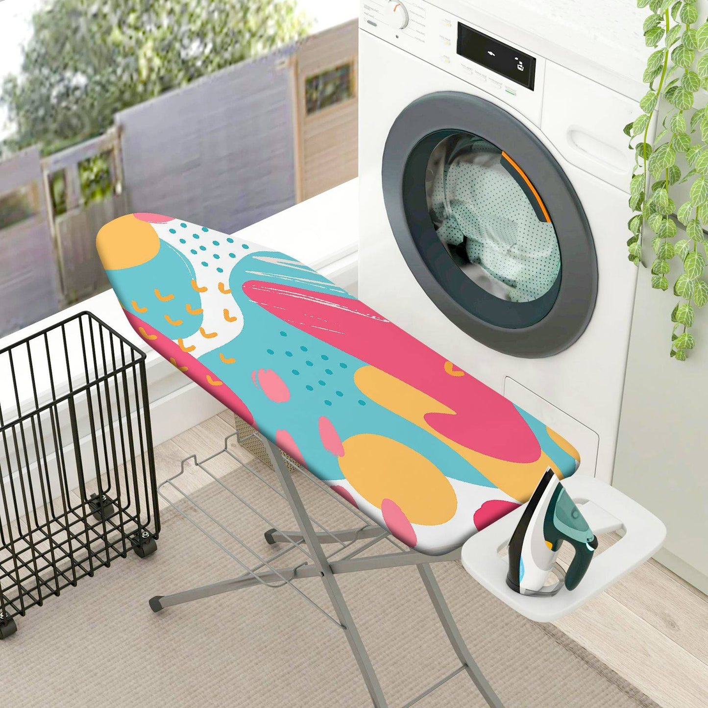 1-Piece Abstract Colorful Art Splash  Ironing Board Cover, Universal Size, Without Board