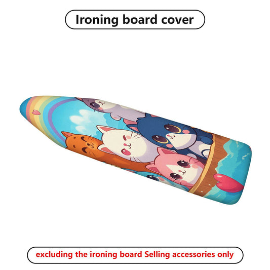1-Piece Cute  Cat Rainbow  Ironing Board Cover, Universal Size, Without Board
