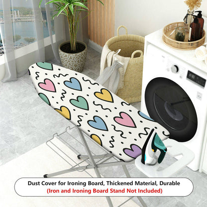 1-Piece Colorful Heart Pattern Decorative Cute  Ironing Board Cover, Universal Size, Without Board