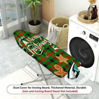 1-Piece Christmas Red Green Plaid  Ironing Board Cover, Universal Size, Without Board