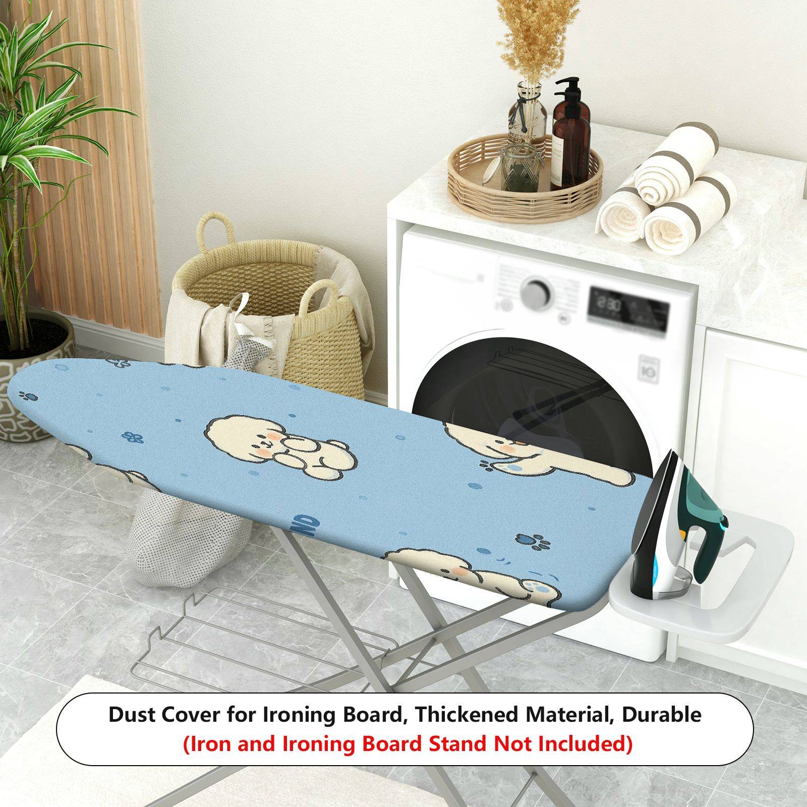 1-Piece Cute  Blue Puppy  Ironing Board Cover, Universal Size, Without Board