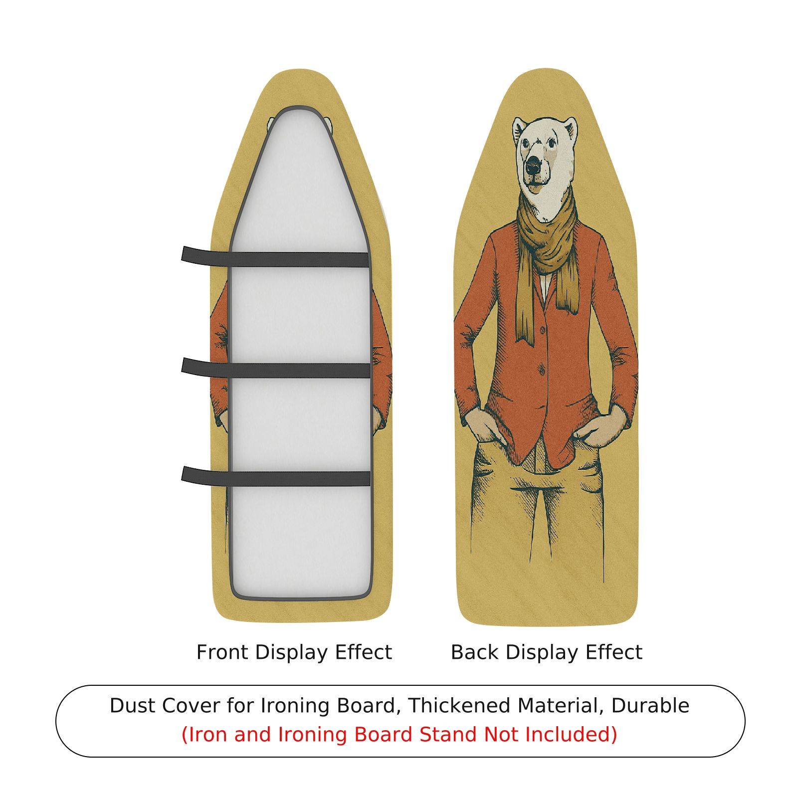 1-Piece Polar Bear  Fun  Ironing Board Cover, Universal Size, Without Board