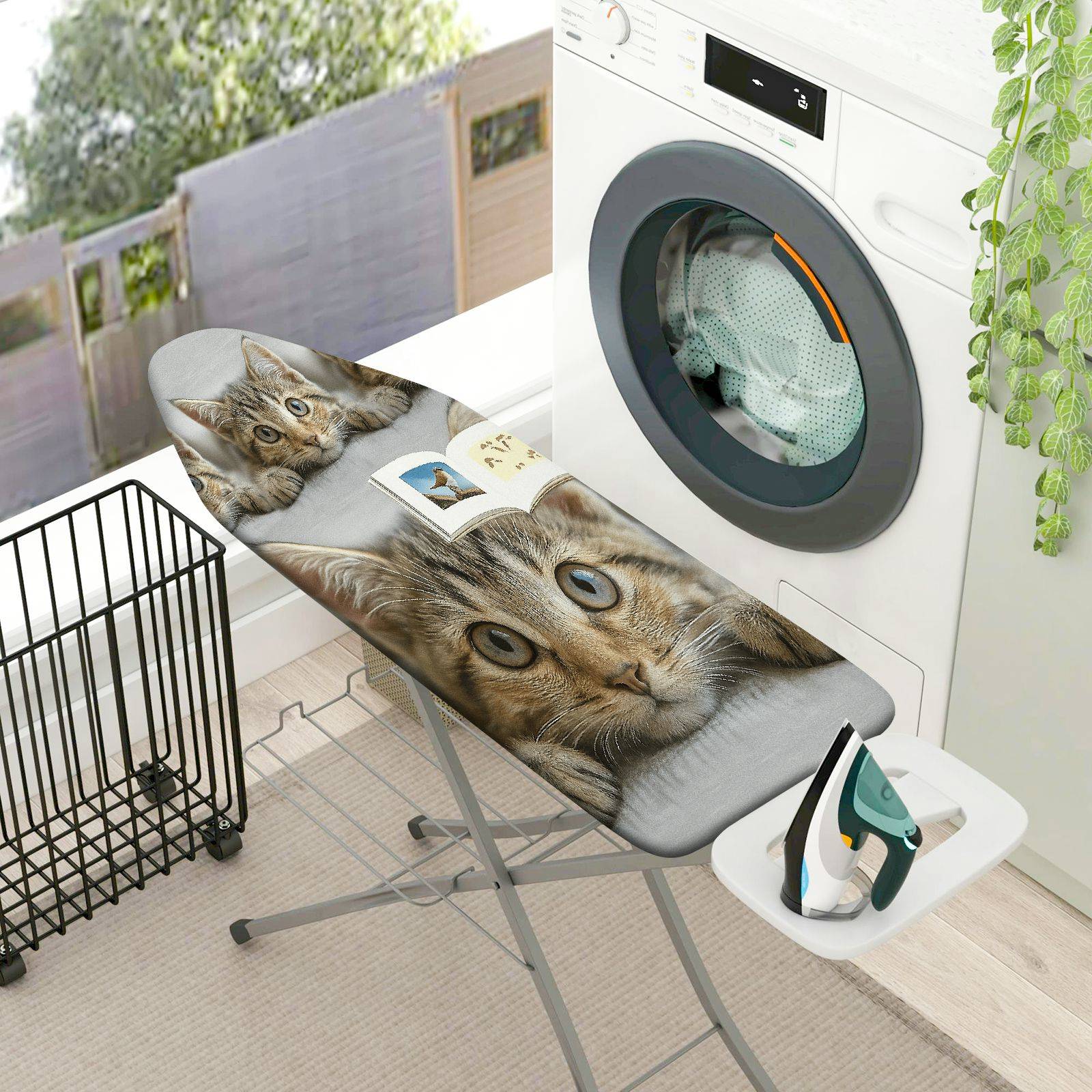 1-Piece Cat Book Cute  Ironing Board Cover, Universal Size, Without Board