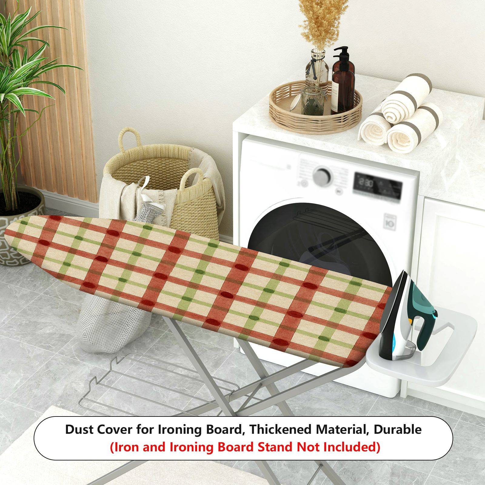 1-Piece Striped Plaid Crochet Patterned  Ironing Board Cover, Universal Size, Without Board