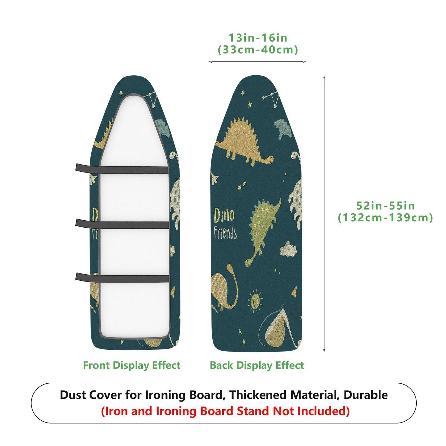 1-Piece Dinosaur  Fun  Ironing Board Cover, Universal Size, Without Board
