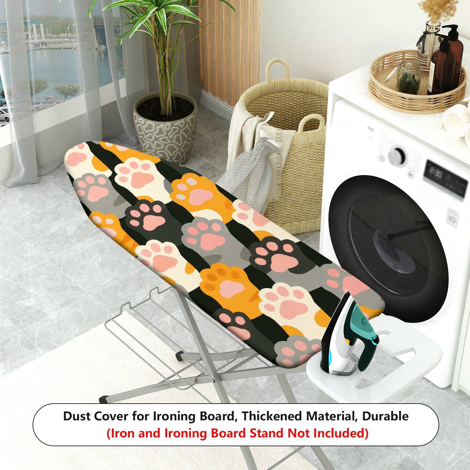 1-Piece Cute  Animal Paw Design Printed  Ironing Board Cover, Universal Size, Without Board
