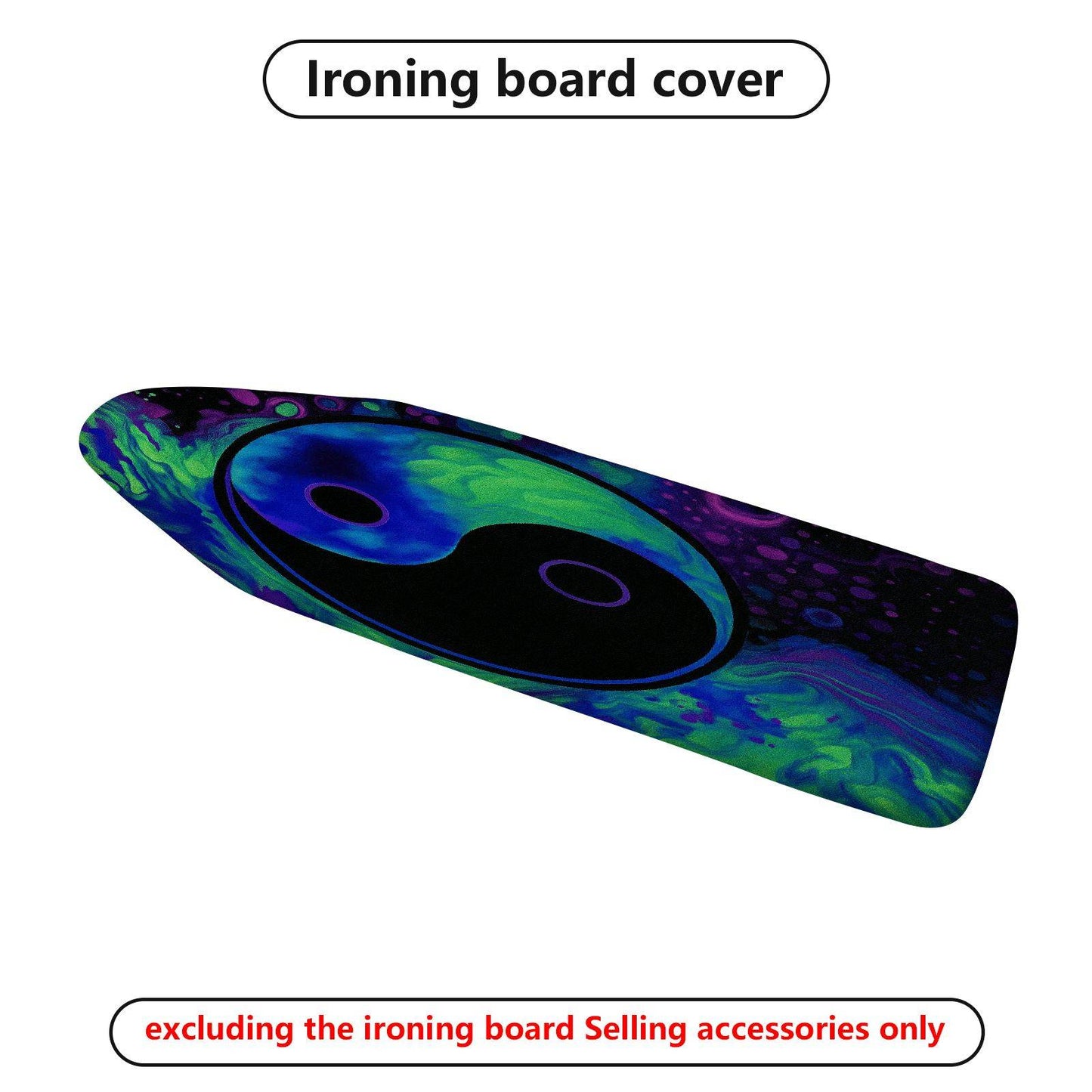 1-Piece Yin Yang Abstract Pattern Colorful  Ironing Board Cover, Universal Size, Without Board