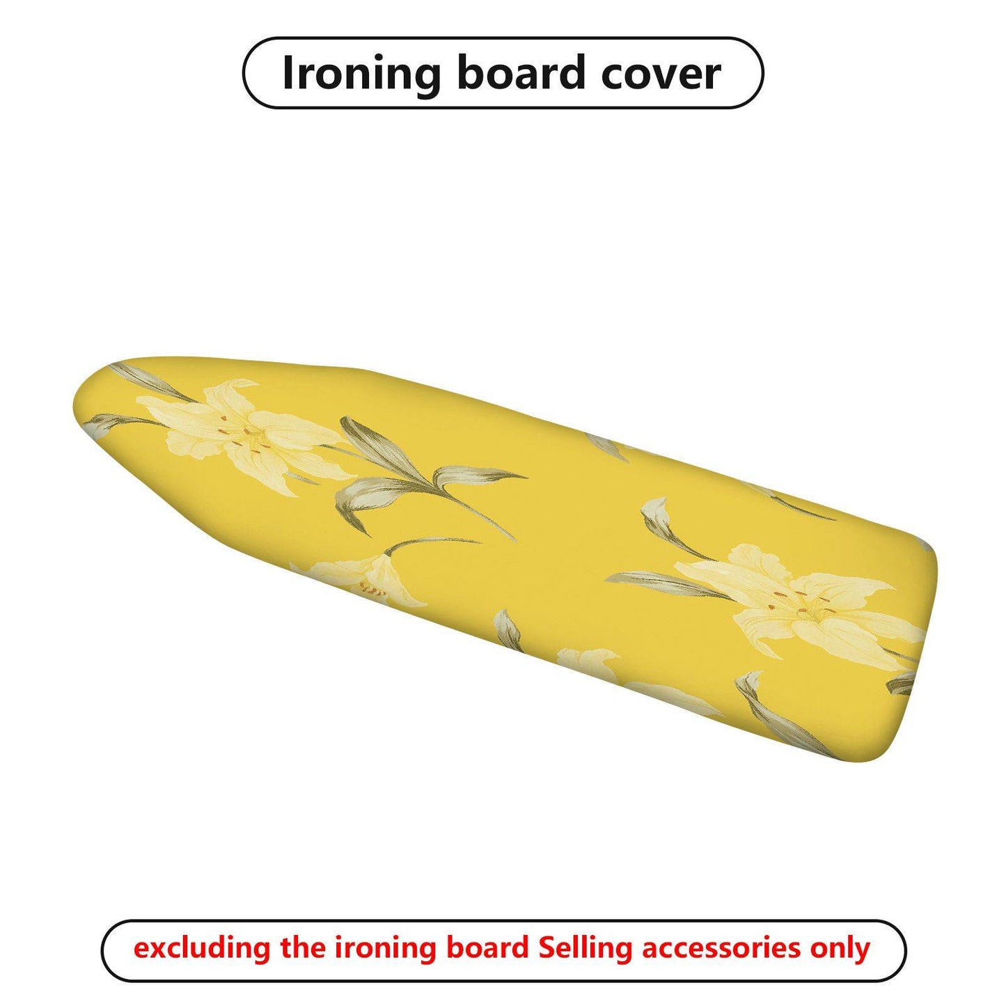 1-Piece Yellow Floral Modern  Ironing Board Cover, Universal Size, Without Board