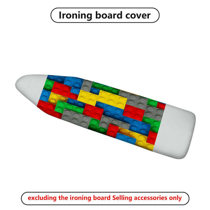 1-Piece Colorful Blocks Pattern Fun Playful  Ironing Board Cover, Universal Size, Without Board