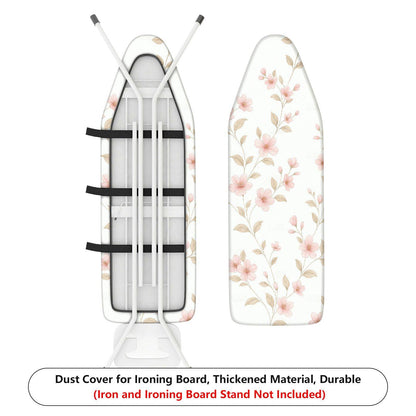 1-Piece Floral Blossom Beige  Ironing Board Cover, Universal Size, Without Board