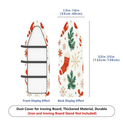 1-Piece Christmas Stocking Tree Snowflake  Ironing Board Cover, Universal Size, Without Board