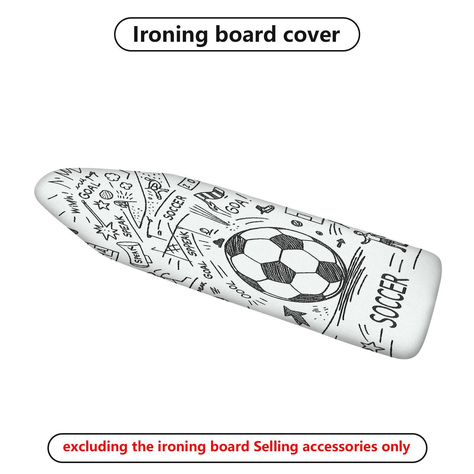 1-Piece Soccer Sports Fun  Ironing Board Cover, Universal Size, Without Board