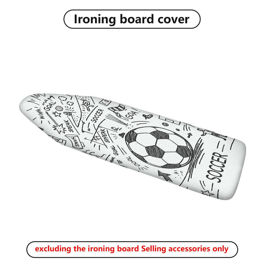1-Piece Soccer Sports Fun  Ironing Board Cover, Universal Size, Without Board