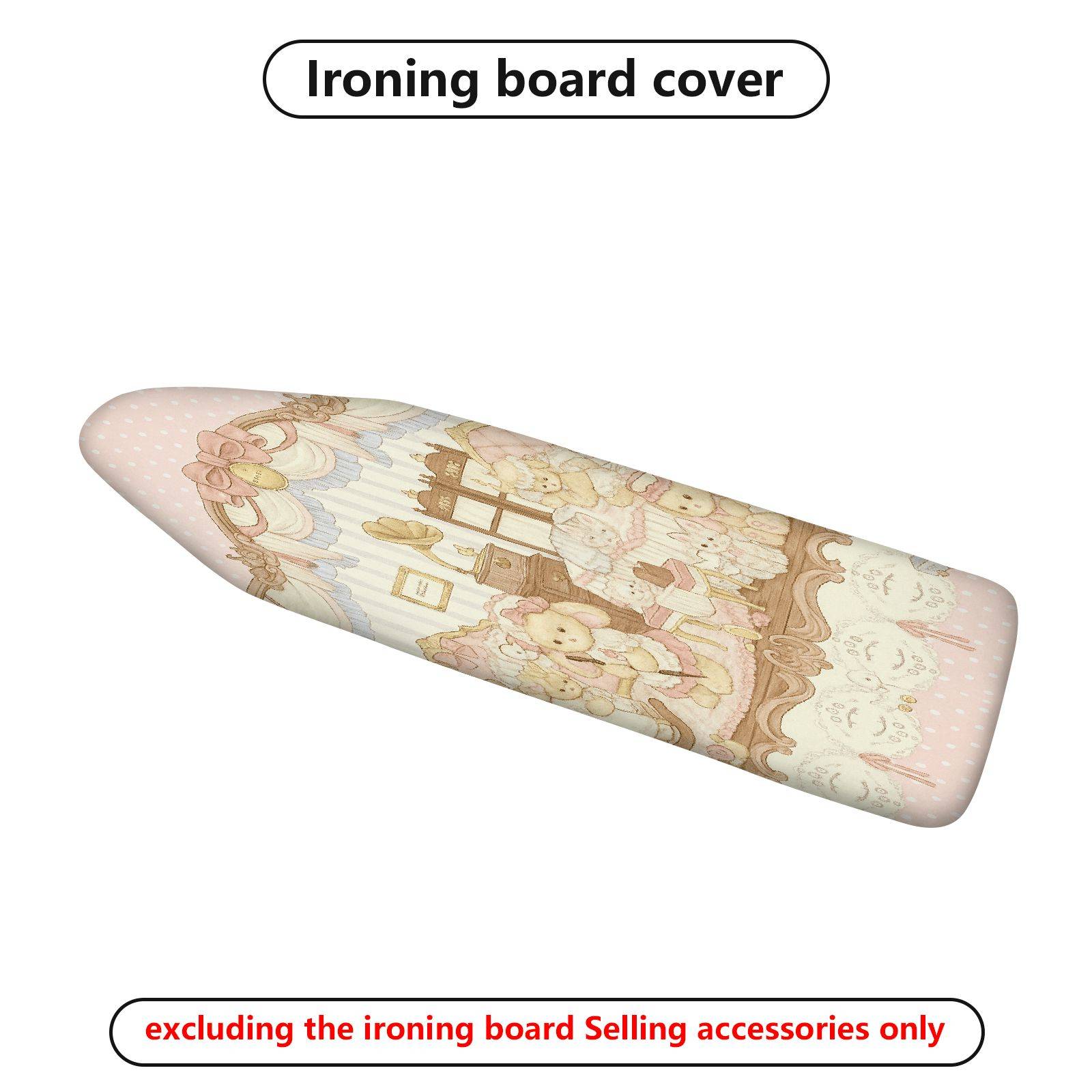 1-Piece Pink  Bear Cute  Ironing Board Cover, Universal Size, Without Board