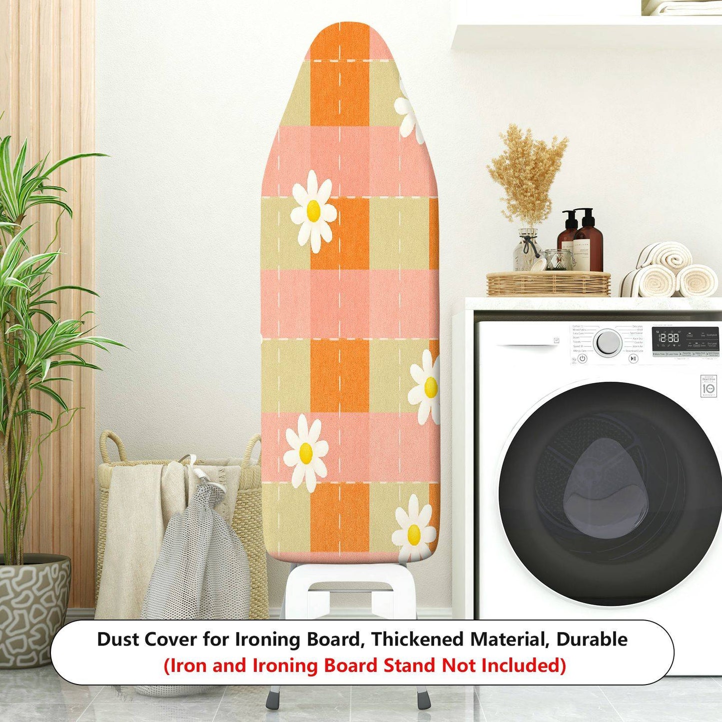 1-Piece Floral Plaid Daisy  Ironing Board Cover, Universal Size, Without Board