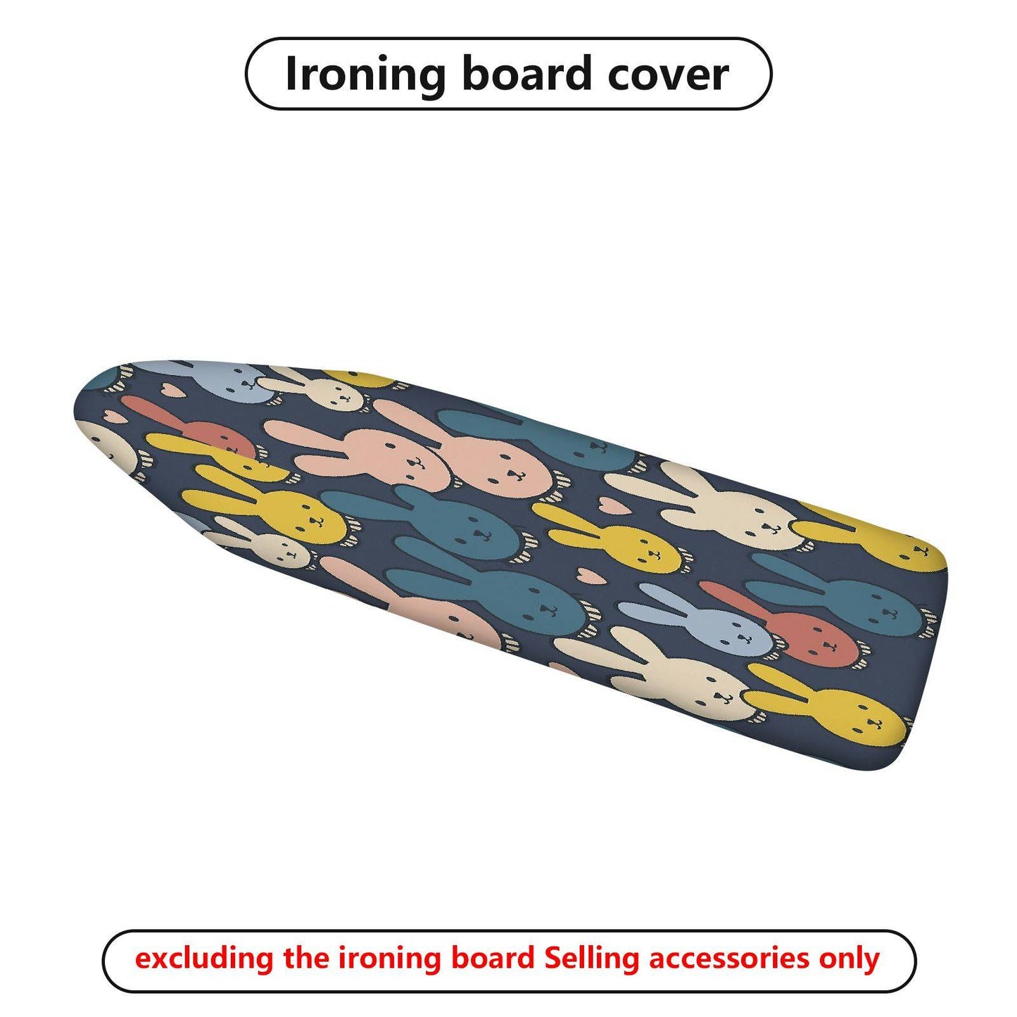 1-Piece Cute Bunny  Pattern  Ironing Board Cover, Universal Size, Without Board