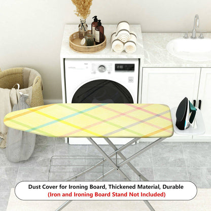1-Piece Pastel Plaid Pattern Colorful Checks Geometric  Ironing Board Cover, Universal Size, Without Board