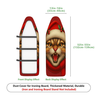 1-Piece Christmas Cat Festive  Ironing Board Cover, Universal Size, Without Board