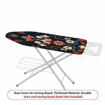 1-Piece Floral Pattern Orange Black Beige  Ironing Board Cover, Universal Size, Without Board