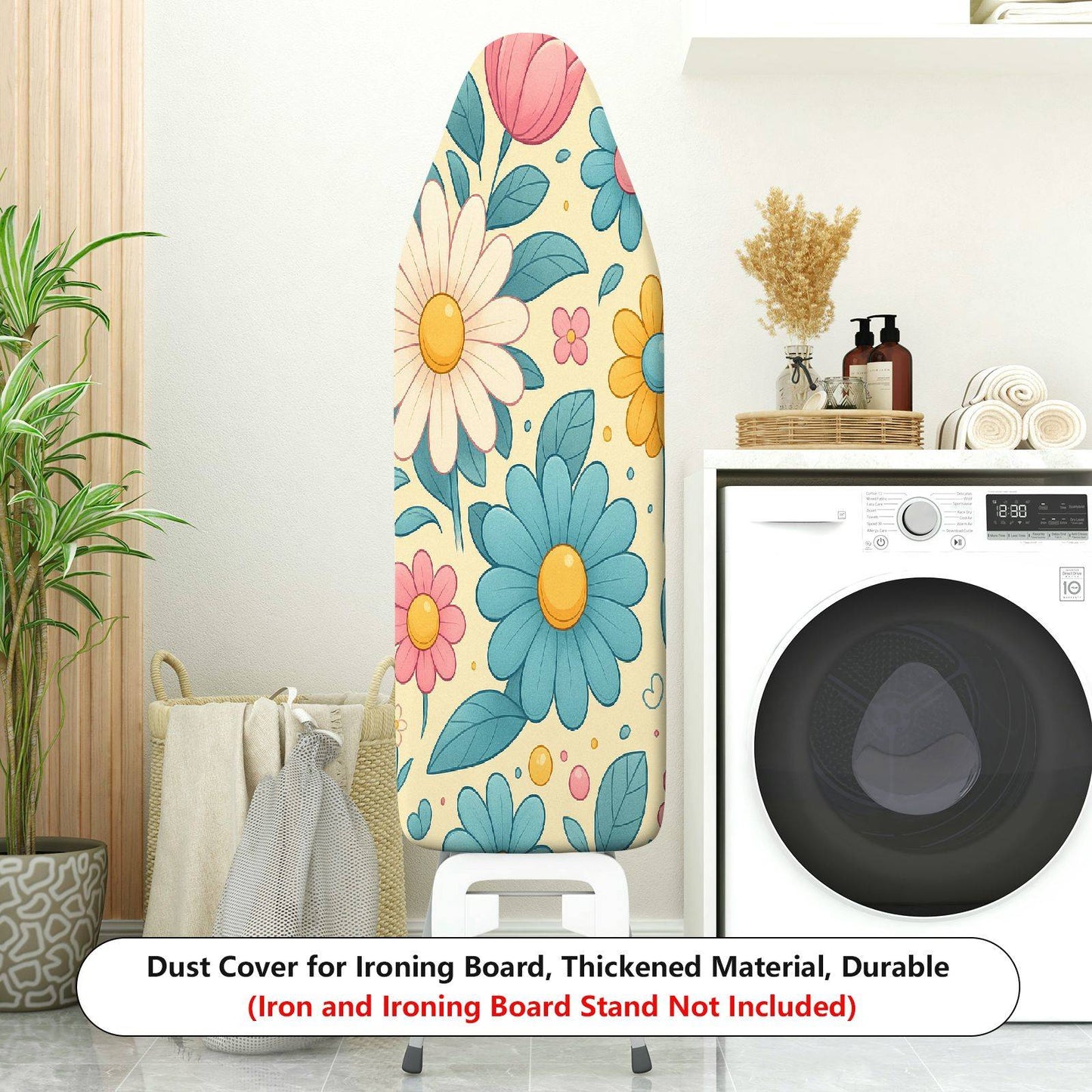 1-Piece Floral Colorful Fun  Ironing Board Cover, Universal Size, Without Board