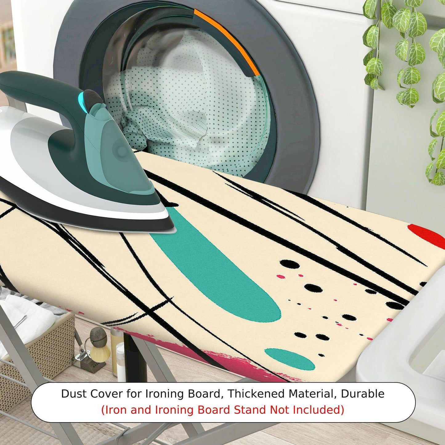 1-Piece Abstract Art Colorful Patterns Modern  Ironing Board Cover, Universal Size, Without Board