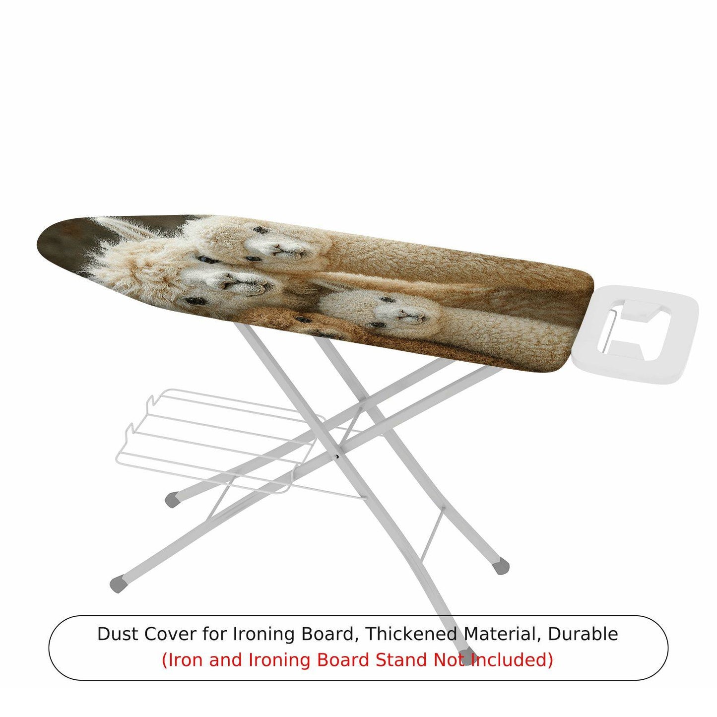 1-Piece Animal Print Cute Alpaca Family  Ironing Board Cover, Universal Size, Without Board