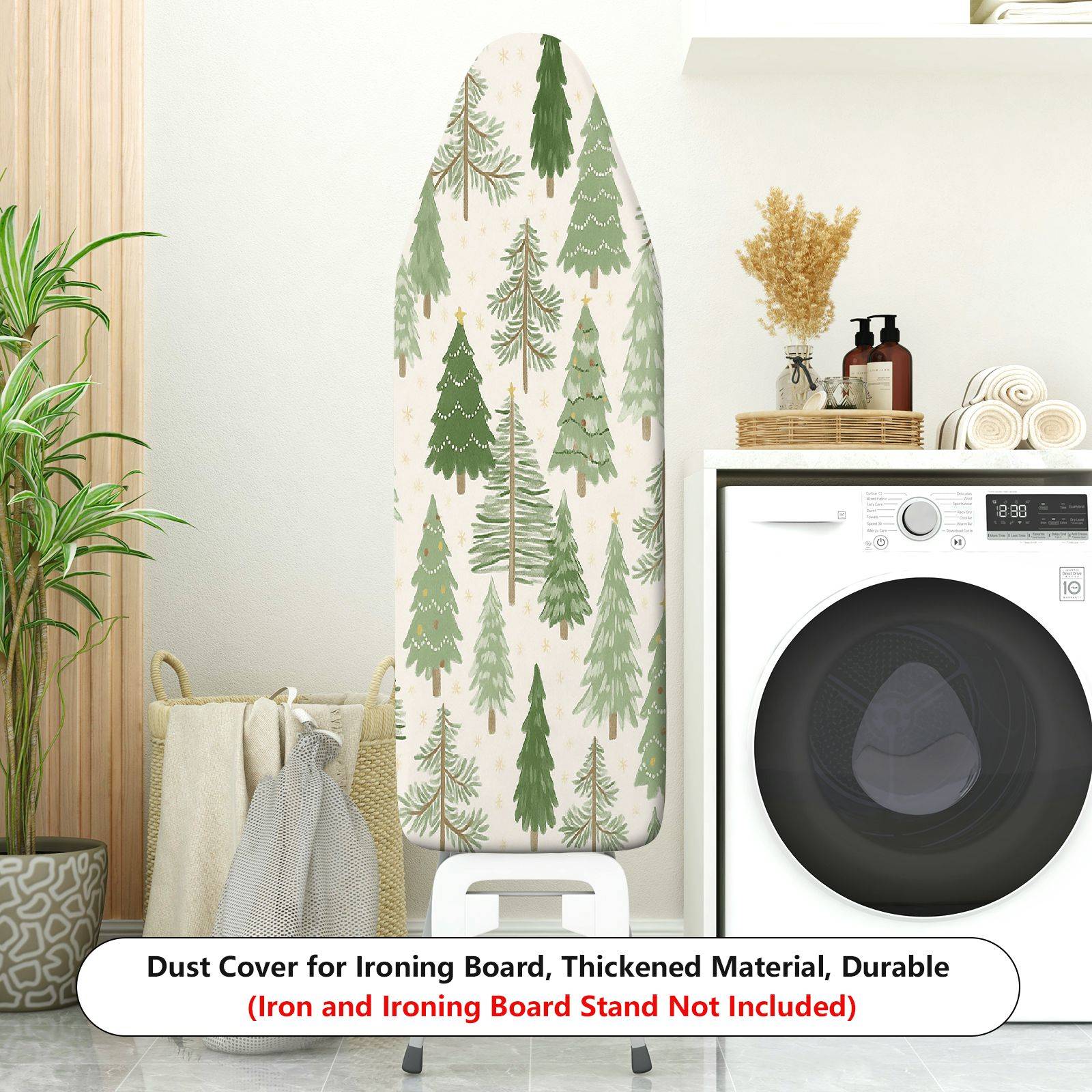1-Piece Christmas Tree Forest Holiday  Ironing Board Cover, Universal Size, Without Board