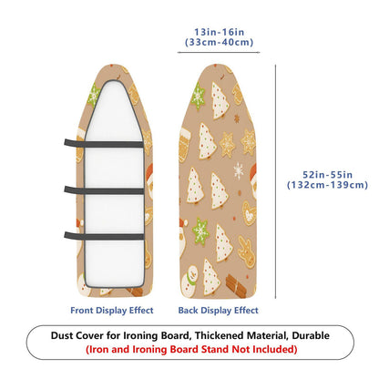 1-Piece Christmas Tree Gingerbread Santa  Ironing Board Cover, Universal Size, Without Board