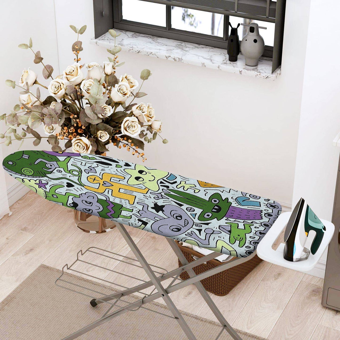 1-Piece Colorful Fun  Ironing Board Cover, Universal Size, Without Board