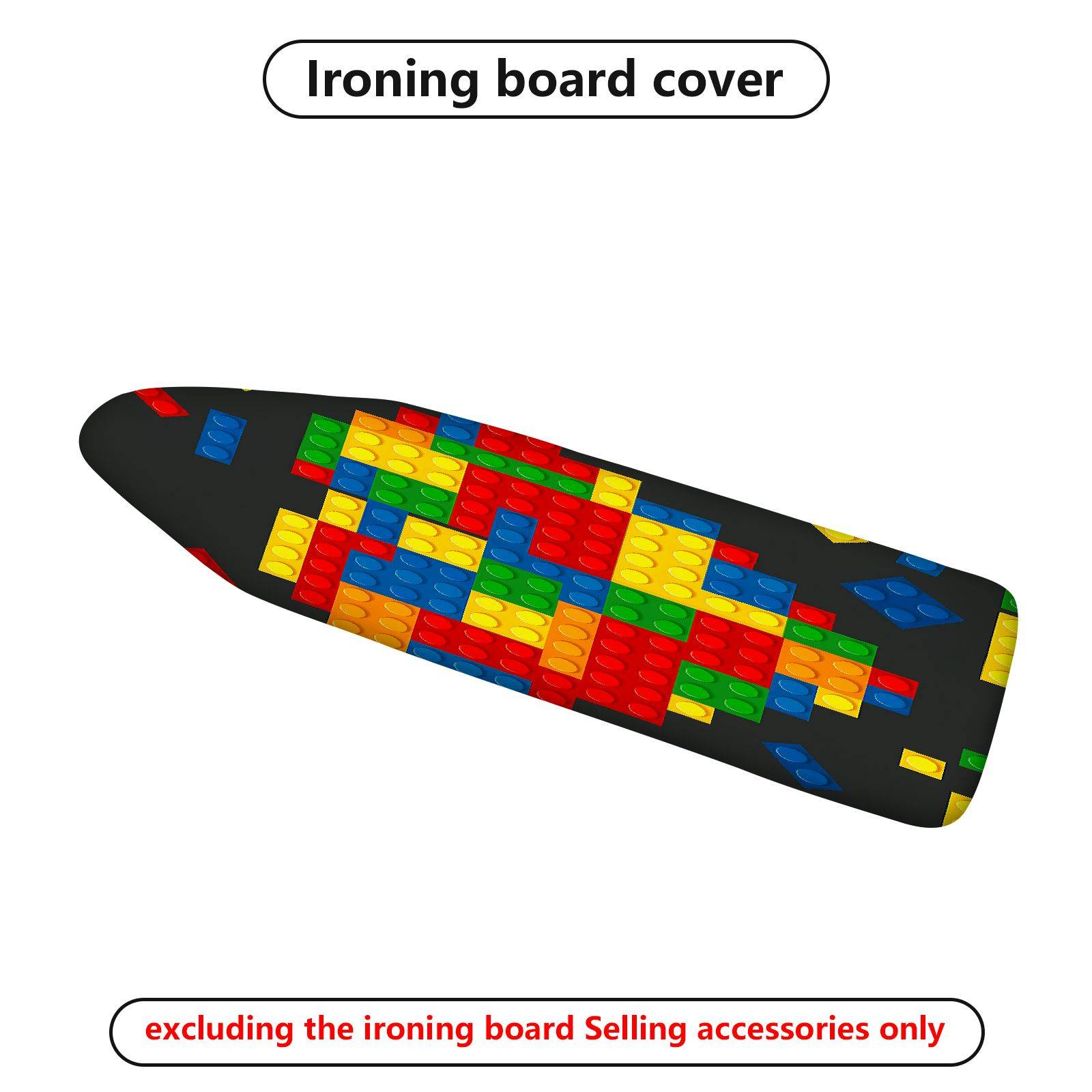 1-Piece Colorful Brick Pattern Fun Creative  Ironing Board Cover, Universal Size, Without Board