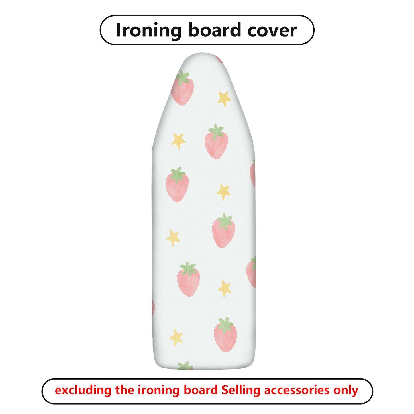 1-Piece Strawberry Star Fun  Ironing Board Cover, Universal Size, Without Board