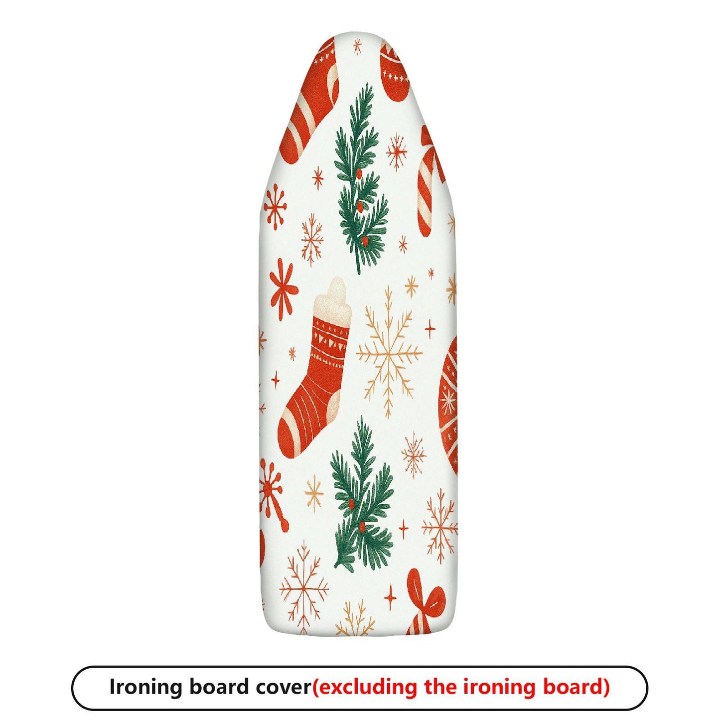 1-Piece Christmas Stocking Tree Snowflake  Ironing Board Cover, Universal Size, Without Board