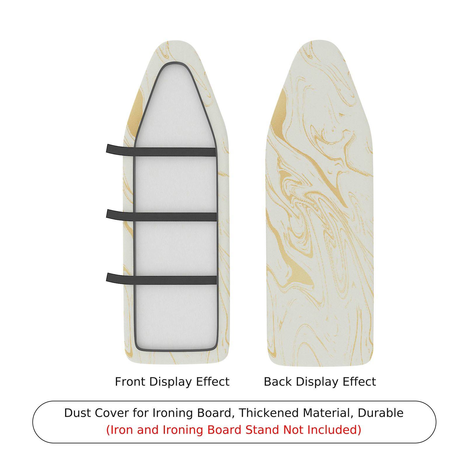 1-Piece Marble Pattern Light Beige Abstract  Ironing Board Cover, Universal Size, Without Board