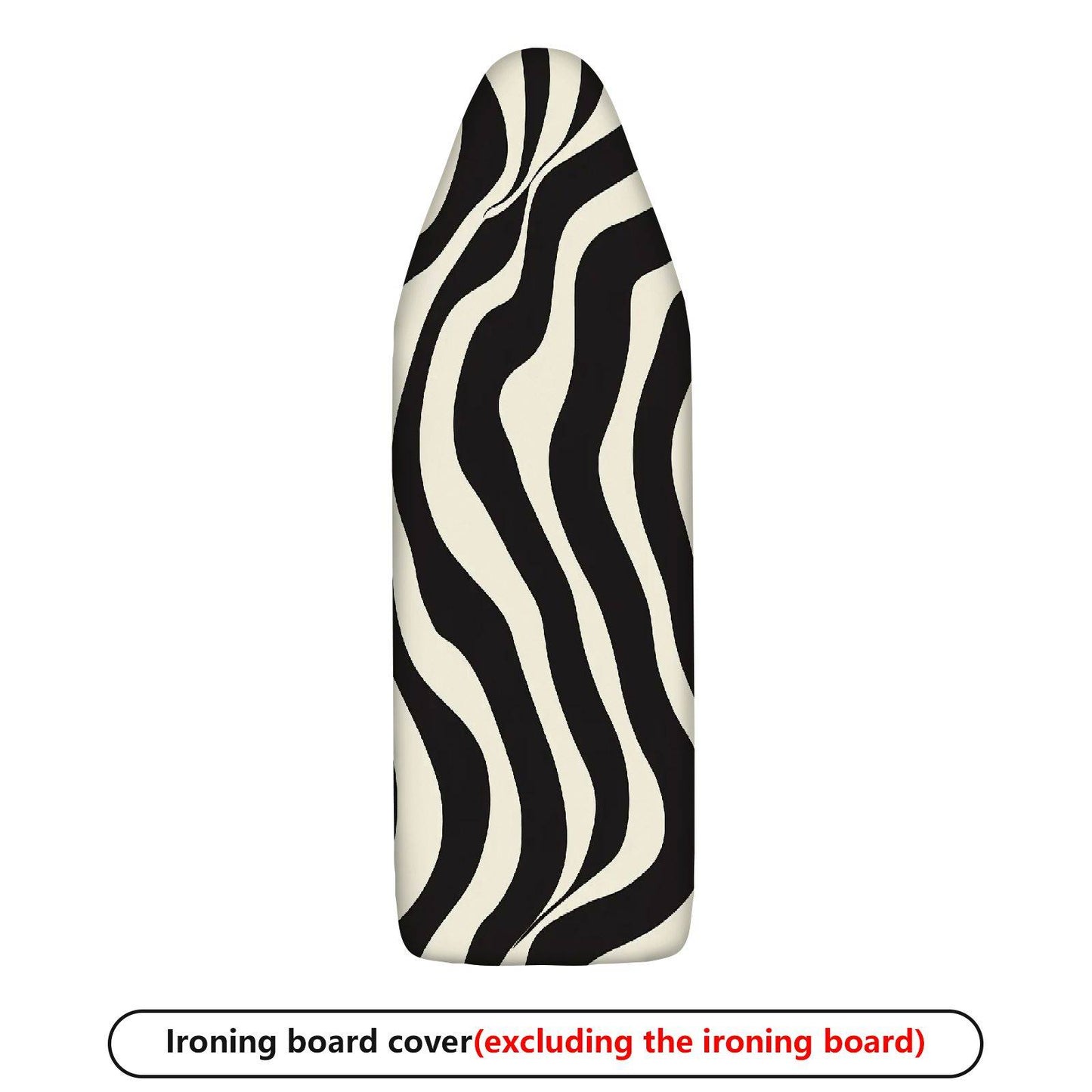 1-Piece Zebra Pattern Black White  Ironing Board Cover, Universal Size, Without Board