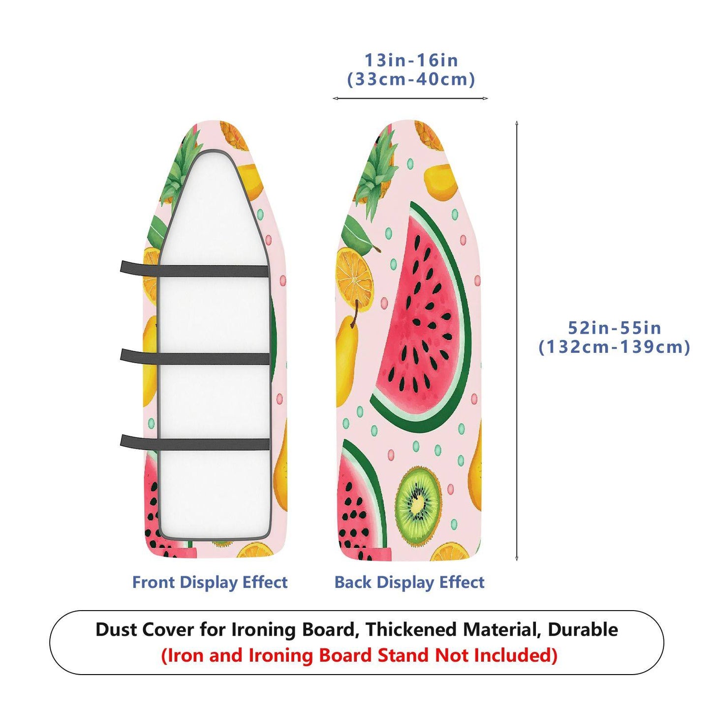 1-Piece Fruit Watermelon Kiwi Pear  Ironing Board Cover, Universal Size, Without Board