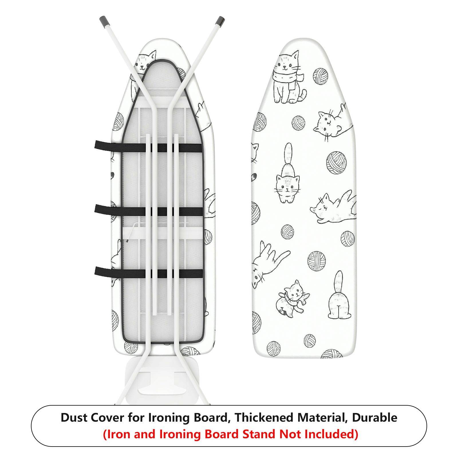 1-Piece Cat Yarn Fun  Ironing Board Cover, Universal Size, Without Board
