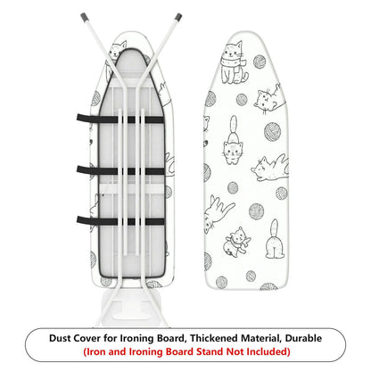 1-Piece Cat Yarn Fun  Ironing Board Cover, Universal Size, Without Board