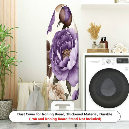 1-Piece Floral Purple Beige  Ironing Board Cover, Universal Size, Without Board