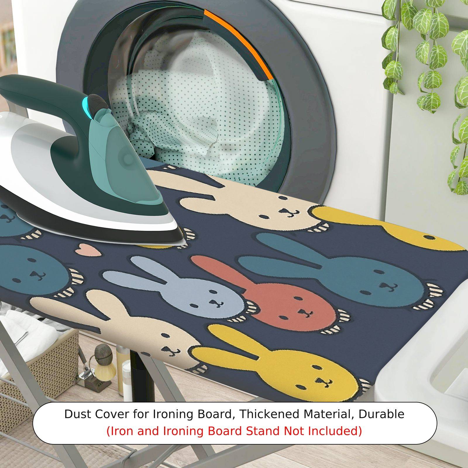 1-Piece Cute Bunny  Pattern  Ironing Board Cover, Universal Size, Without Board