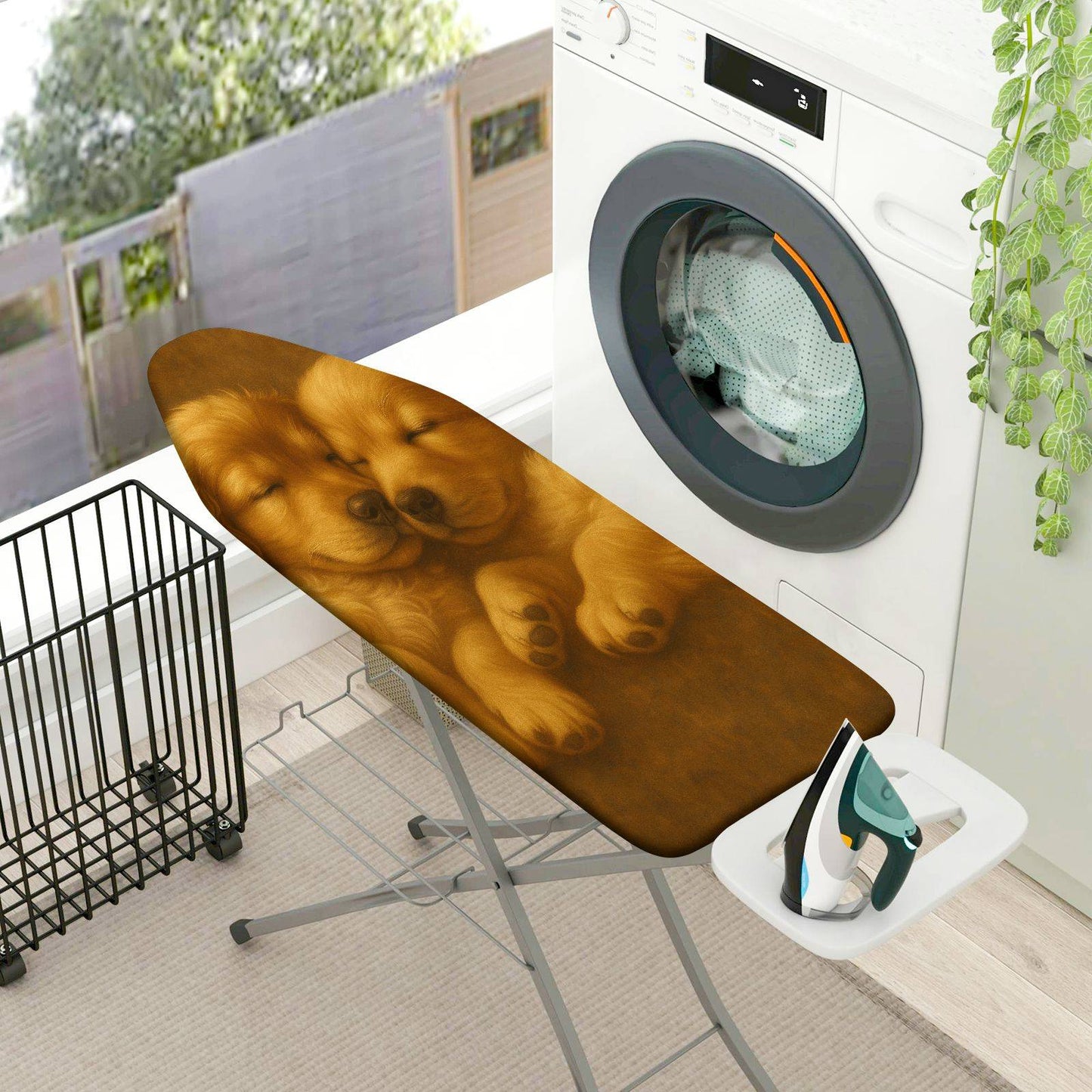 1-Piece Puppy Sleeping Cozy Cute  Ironing Board Cover, Universal Size, Without Board