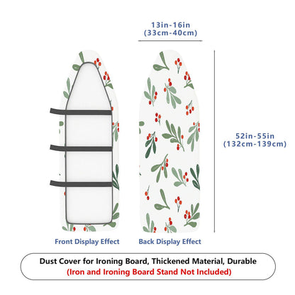 1-Piece Berry Leaf Pattern Christmas Decorative  Ironing Board Cover, Universal Size, Without Board