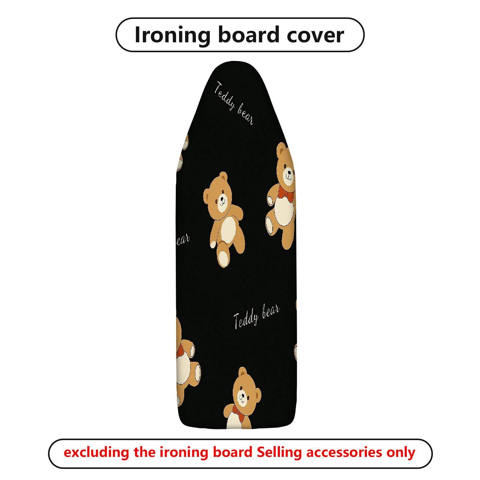 1-Piece Teddy Bear Black Cute  Ironing Board Cover, Universal Size, Without Board