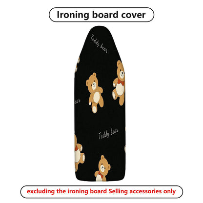 1-Piece Teddy Bear Black Cute  Ironing Board Cover, Universal Size, Without Board