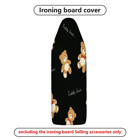 1-Piece Teddy Bear Black Cute  Ironing Board Cover, Universal Size, Without Board