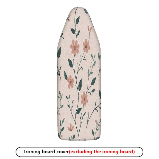 1-Piece Floral Beige Leaf  Ironing Board Cover, Universal Size, Without Board