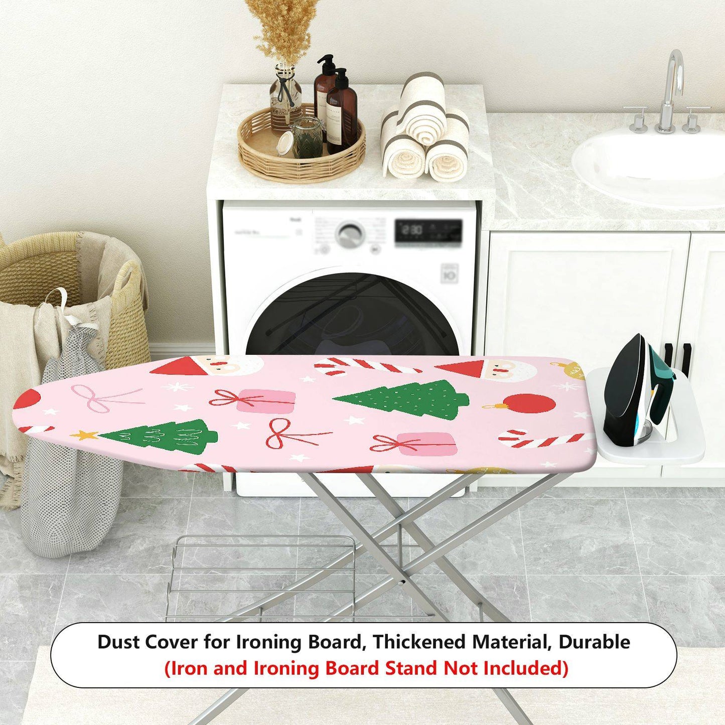 1-Piece Christmas Santa Tree Gift  Ironing Board Cover, Universal Size, Without Board