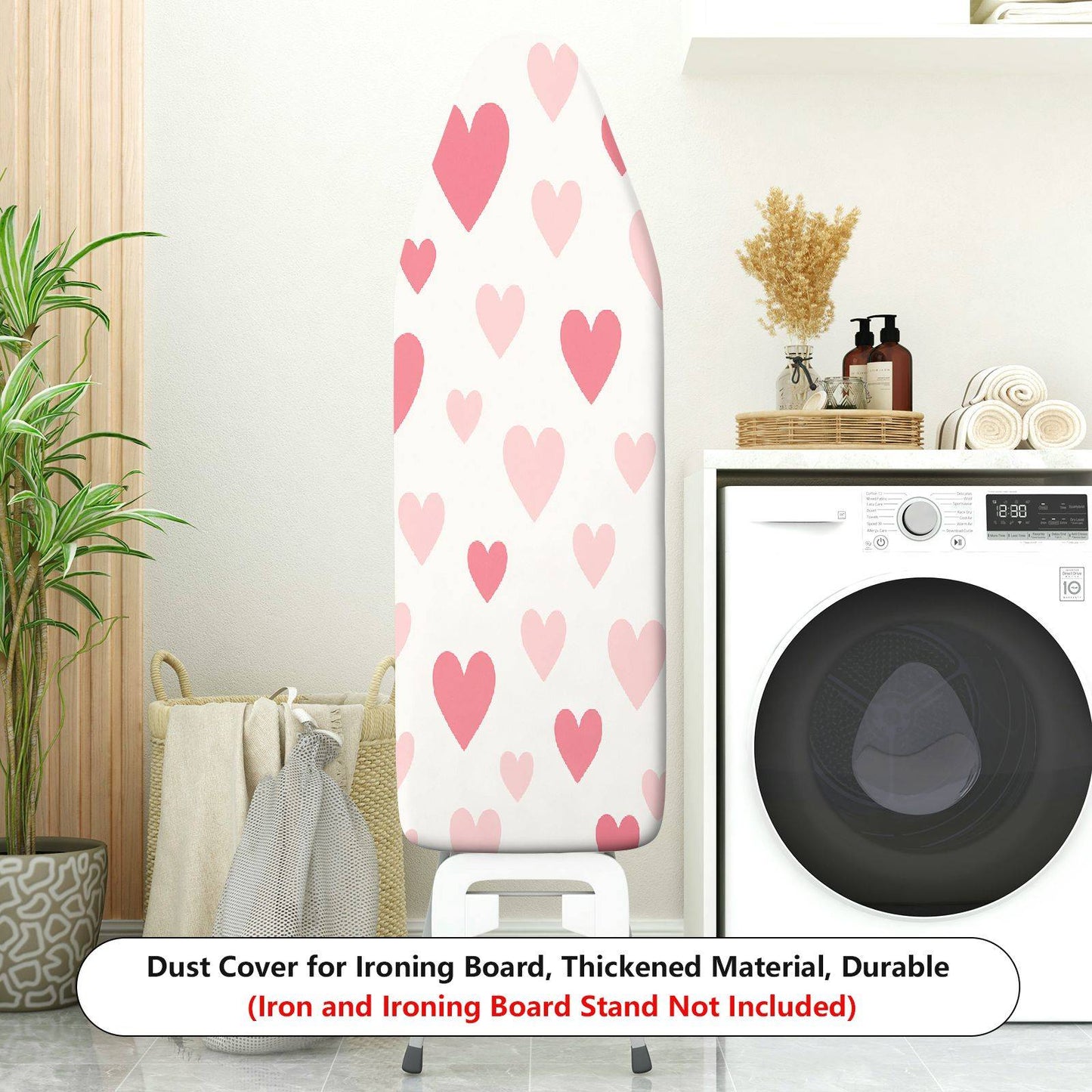 1-Piece Pink Love Heart Cute  Ironing Board Cover, Universal Size, Without Board