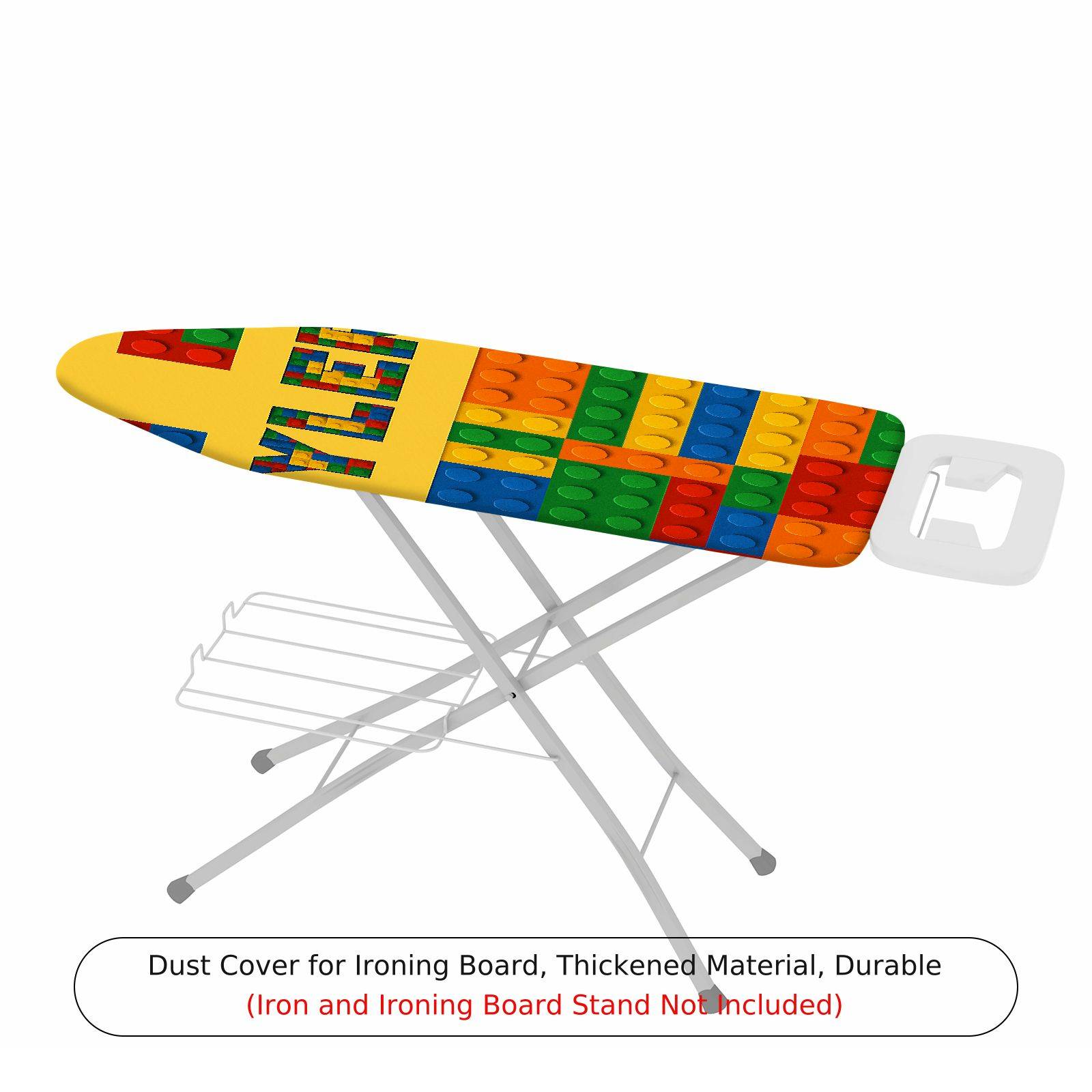1-Piece Colorful Block Pattern Creative Fun Play  Ironing Board Cover, Universal Size, Without Board