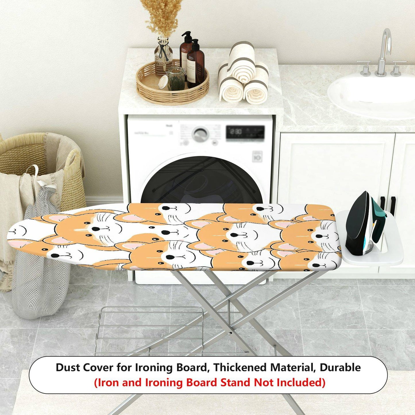 1-Piece Cute Dog  Animal  Ironing Board Cover, Universal Size, Without Board